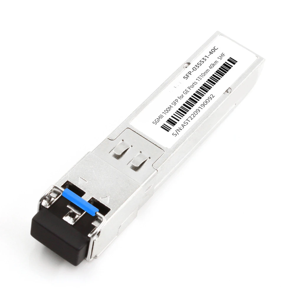 100BASE-FX SGMII SFP ER Single-mode Optical Module 1310nm 40KM SMF Duplex