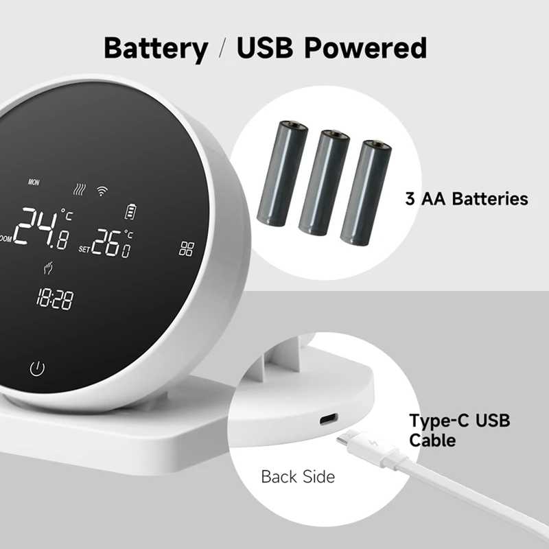 Wireless Wifi Thermostat For Gas Boiler Heating Tuya Wifi Thermostat Support Voice APP Controll Work For Google Home