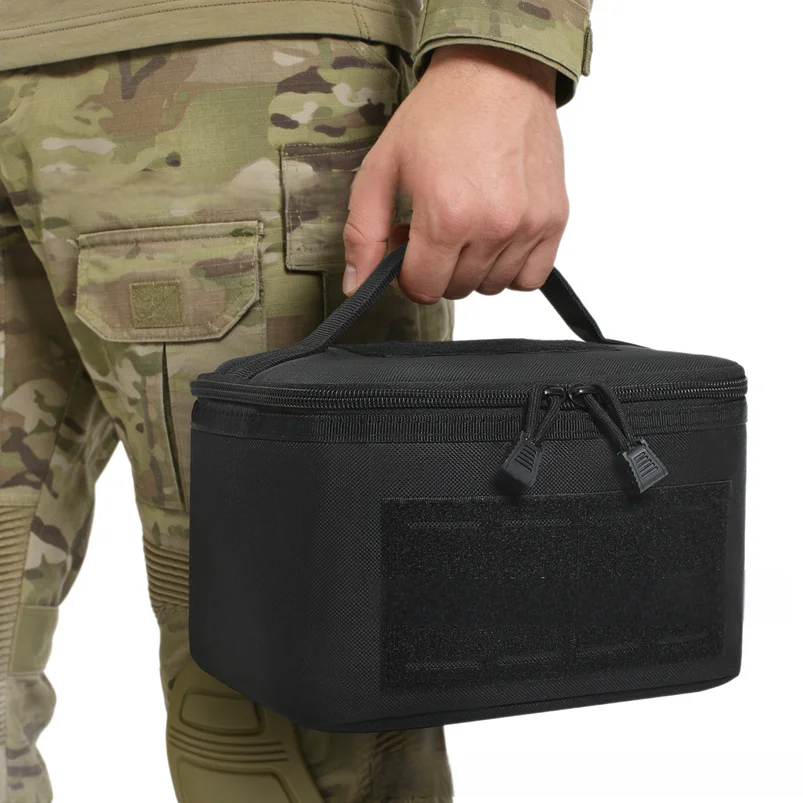 Portable Rifle Cartridge Bag Pistol Ammo Pouches Ammunition Box for Outdoor Hunting Shooting Bullet Storage EDC Handbag