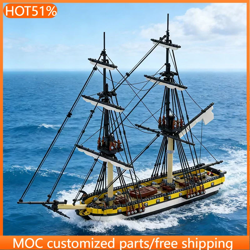 

2963 PCS Vessel Bricks Brigg HMSOtter MOC Customize Modular Building Block Brick Technology Kids Design DIY Toy Christmas Gift