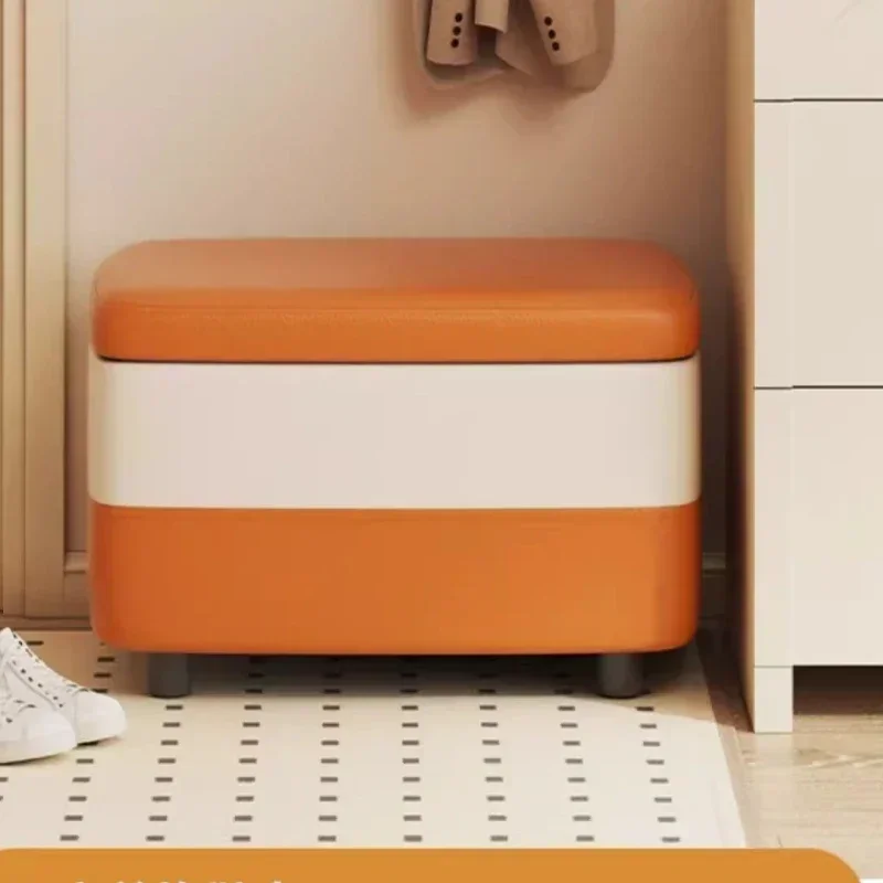 

Solid Wood Storage Stool Storage Box Seat Personal Sofa Footrest Practical Shoe Changing Bench for Home Multipurpose