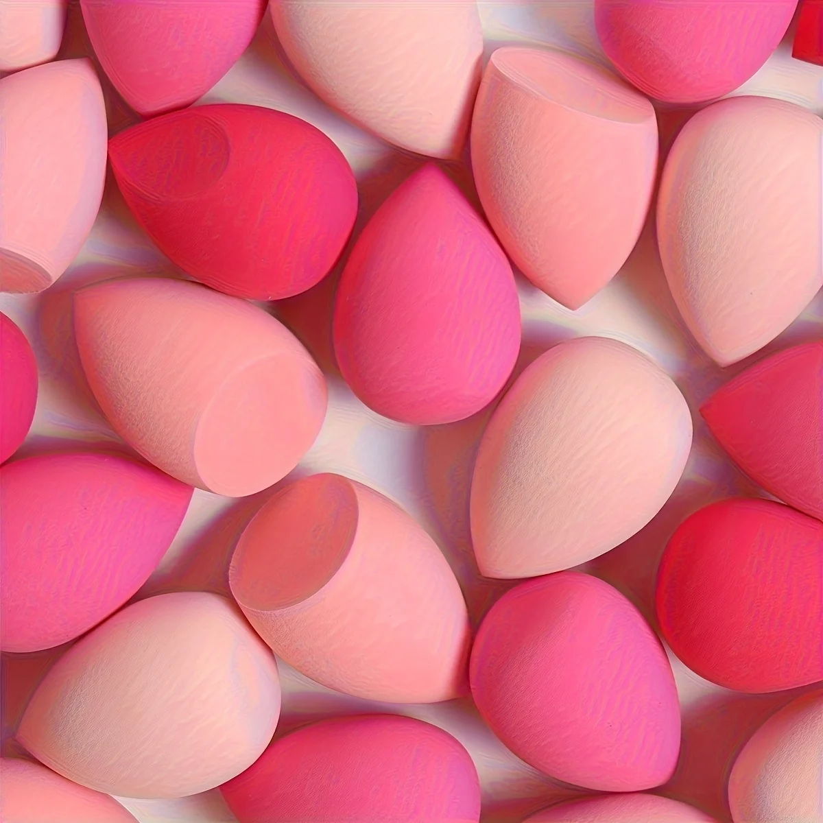 3/30개 멀티컬러 메이크업 스펀지 뷰티 파우더 퍼프 습식 및 건식 겸용 울트라 소프트 뷰티 블렌더 자연스럽고 완벽한 적용