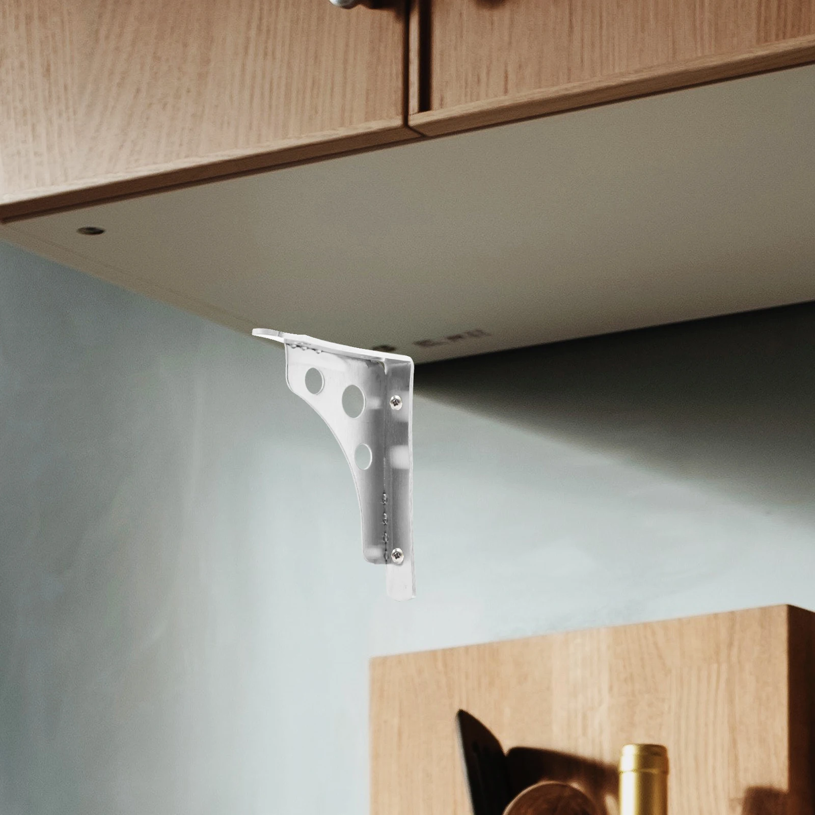 

Thickened Stainless Steel Tripod Shelf Brackets 6 Inch Heavy Duty Side Support for Wall Shelves Bookcase Metal Brackets