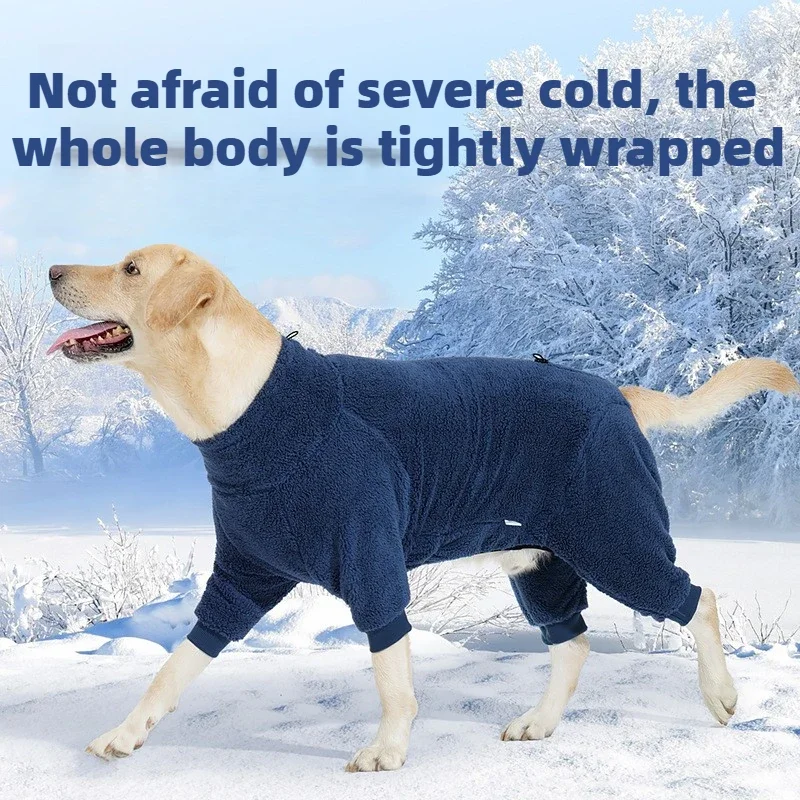 Dog Clothing Thickened Winter Soft Warm and Fluffy Dogs Four-legged Clothing Adjustable Cold Protection Pet Products Supplies