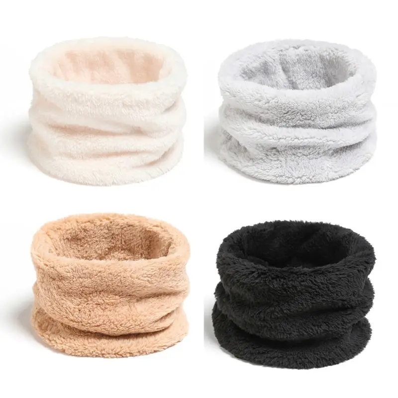 Cashmere Warm Collor Scarf Ring Winter Plush Thick Outdoor Sport Men Women Neckerchief Full Face Mask Muffler Cycling Scarf Loop