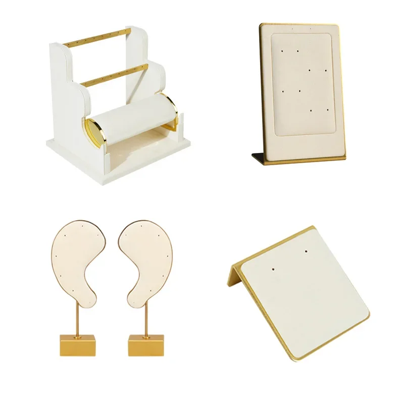 

Microfiber Metal Display Stand Bracket Jewelry Display Stand Jewelry Store