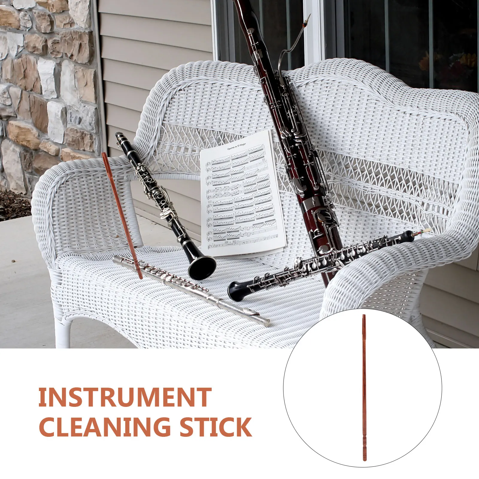 

Cleaning Stick Rod for Musical Instrument Clarinet Kit Flute Care Tools Supplies