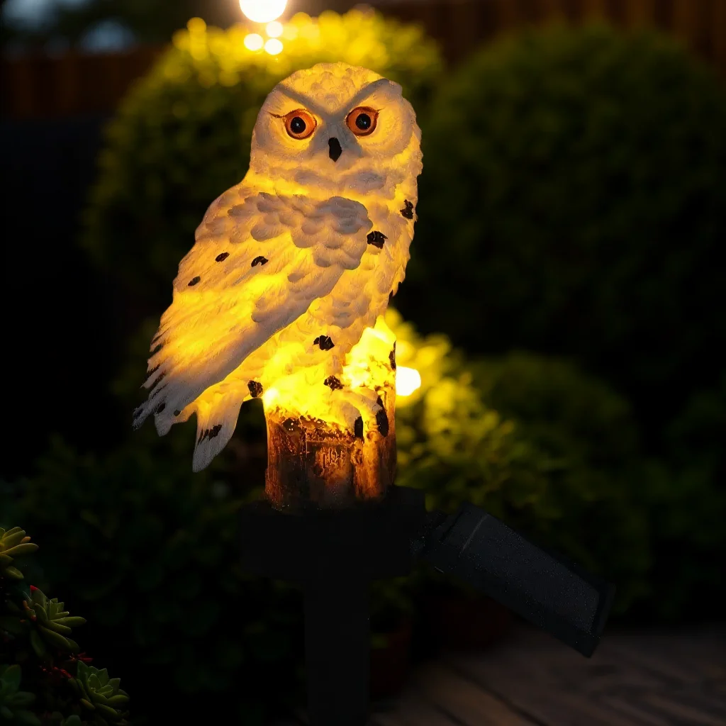 

Садовые фонари «Сова» на солнечной энергии — прочное освещение кольев для дорожек и газонов, освещает ночь