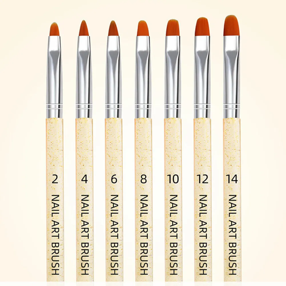 

14Pcs LED Gel Nail Art Pen Set Transparent Golden Dotting Painting Brush for Fine Lines Flowers Patterns Manicure Accessories