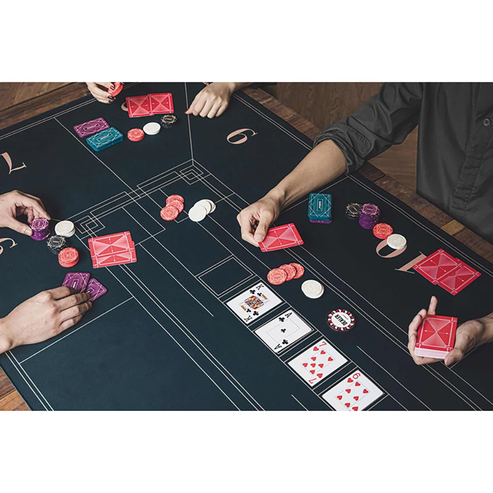 Non-Slip Rubber Poker Table Cover, Thick Round Texas Hold\'em Table Mat, Casino Grade, 60cm x 2mm Diameter