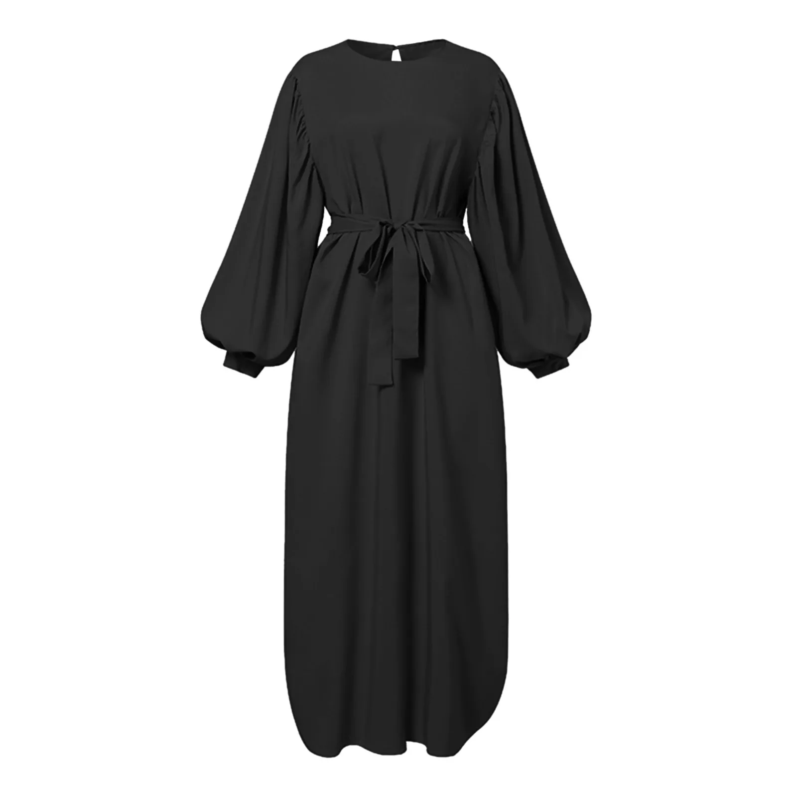 Casual Evening Dresses Woman Turkey Islam Long Robe Femme Vestidos Autumn Puff Sleeve Morocco Muslim Dress Women Abaya Kaftans