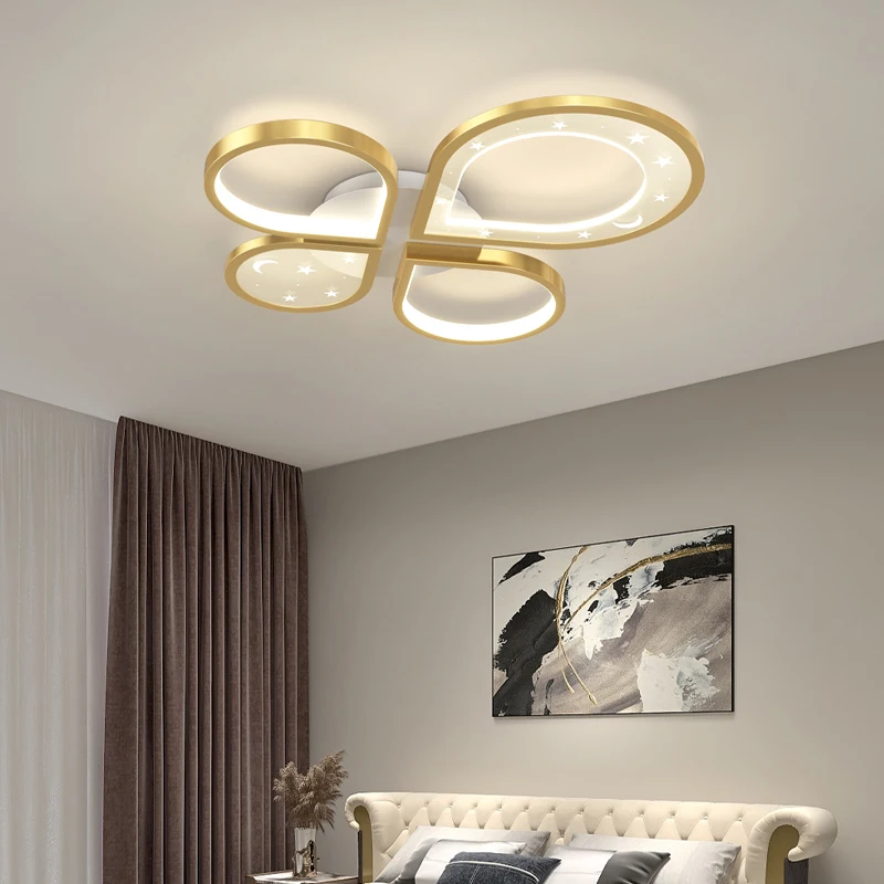 Modern Simple LED Ceiling Chandelier For Living Room Bedroom Interior Lighting Decor Ceiling Lights Fixtures With Remote Control