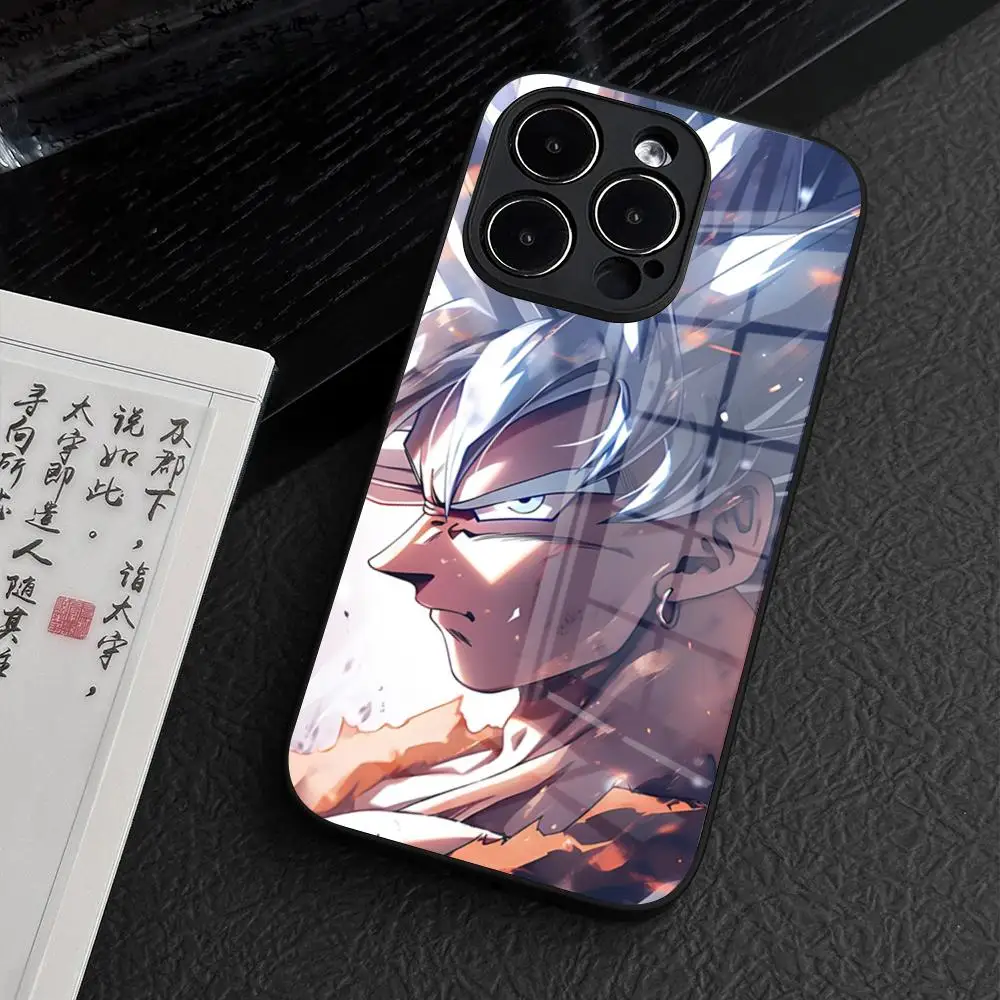 Anime D-Dragon Ball Son Goku Phone Case for iPhone 15 Pro Max 14 Plus 12 Mini 11 13 14 Pro Max Magsafe Wireless Charge Glass Cov image 5