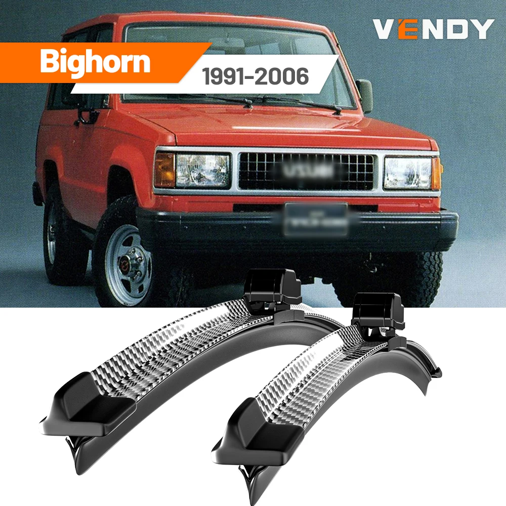 

For Isuzu Bighorn 1991-2006 1992 1998 2002 2003 2004 2pcs Front Windshield Wiper Blades Windscreen Wipers Carbon Fibre & Black