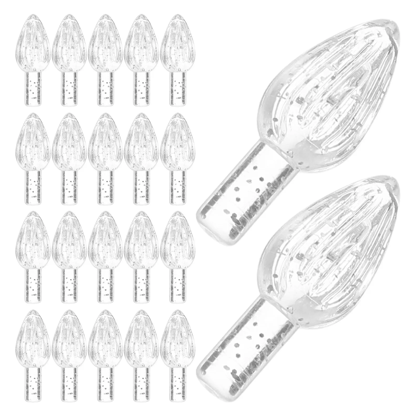 100pcs LED String Light Bulb Covers  Lamp Shade Protective Covers Christmas Light Lampshade Tree Bulb for Lighting Fixture Clear
