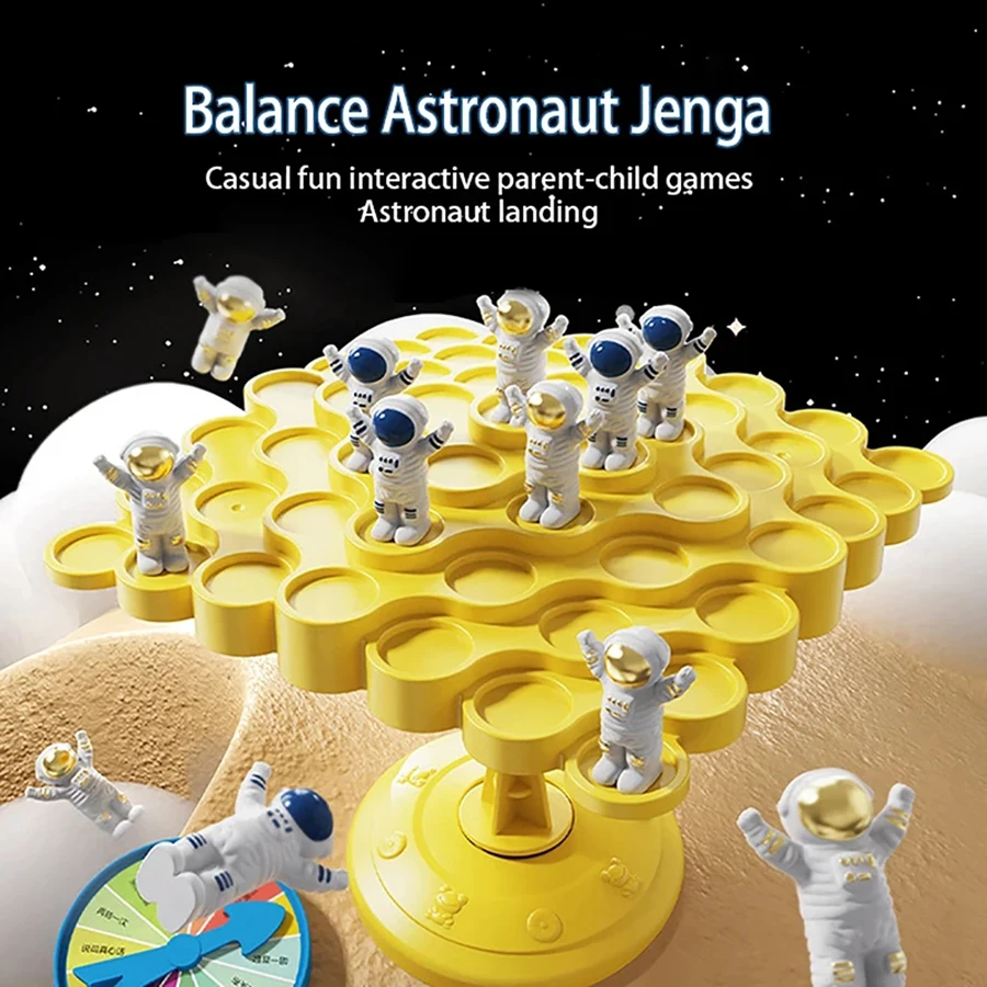 Spaceman Balance Tree Toy Children\'S Educational Montessori Math Toys Balancing Board Parent-Child Interaction Table Games