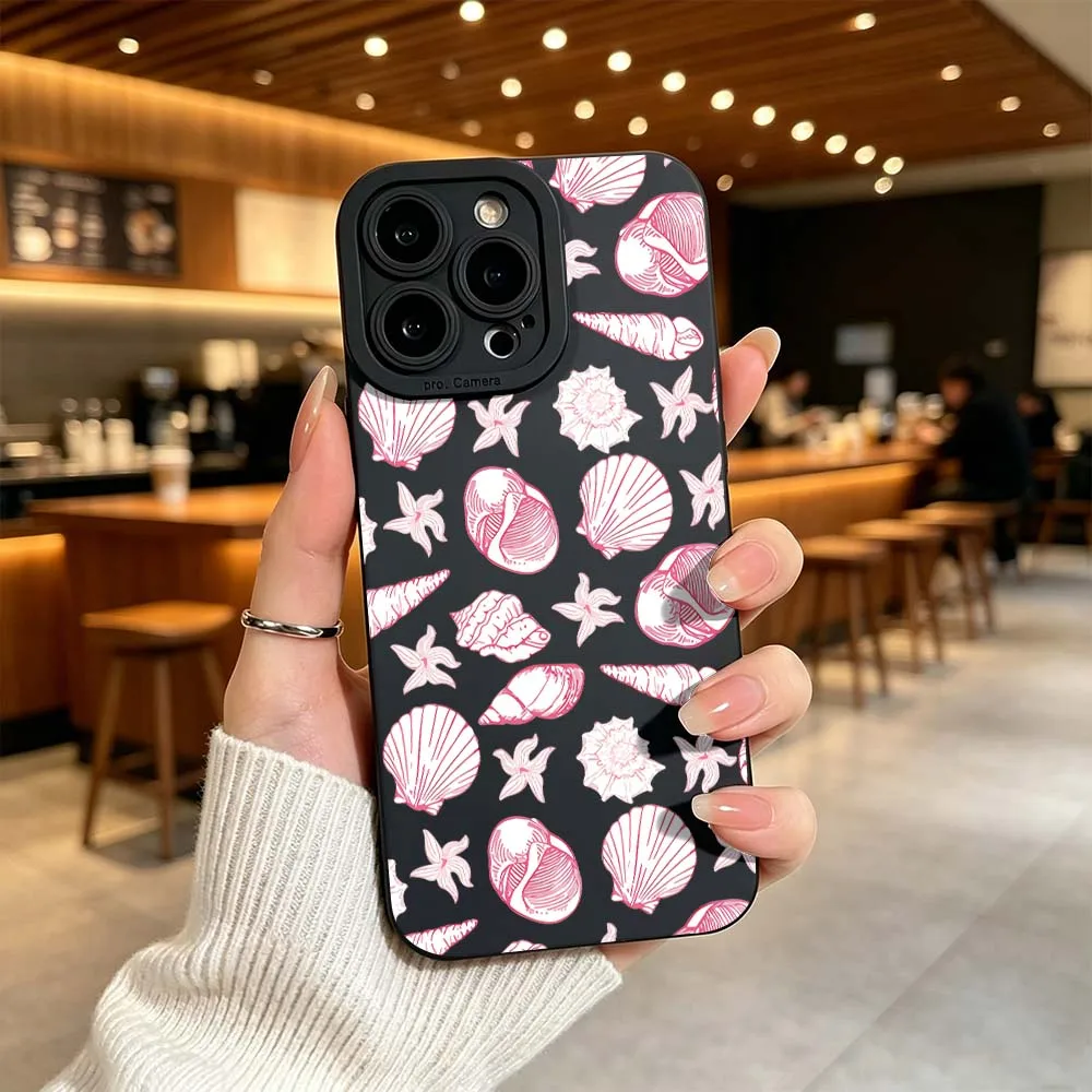 Marine Organism Starfish For iPhone 18 Pro Max 17 16 15 14 Pro Max 12 11 13 Air XS 16e Fall Proof Soft Cover Phone Case