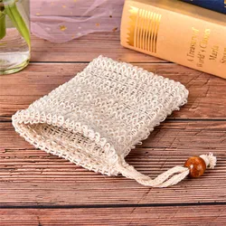 Bolsas de Sisal duraderas para ahorro de jabón, bolsa de malla para ducha y baño