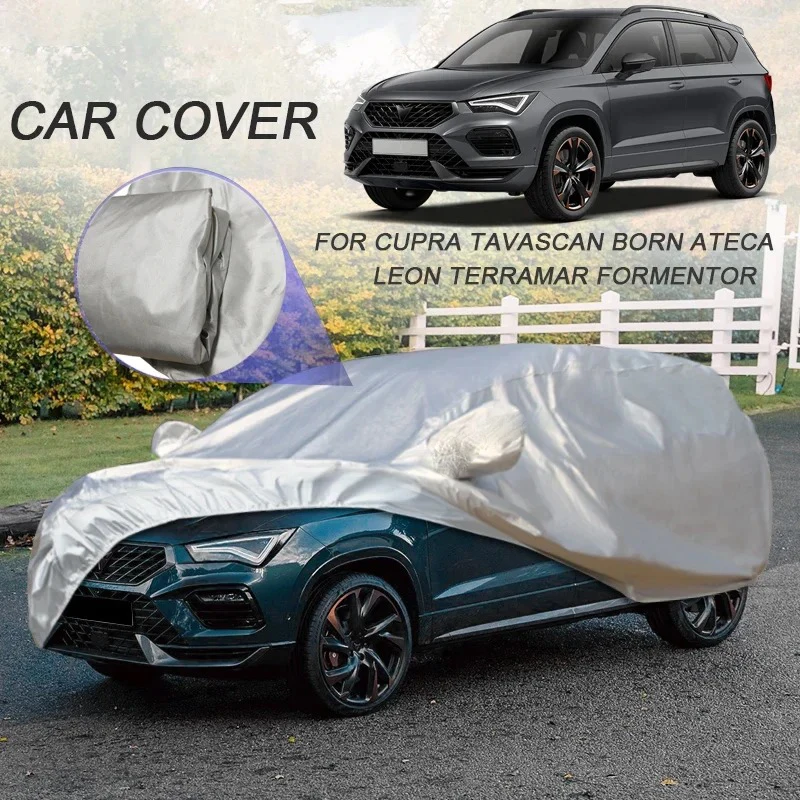 

Car Cover For CUPRA,ATECA,BORN,FORMENTOR,LEON,TAVASCAN ldust-proof car protective cover,Auto Dustproof Anti-Rain Snow Waterproof