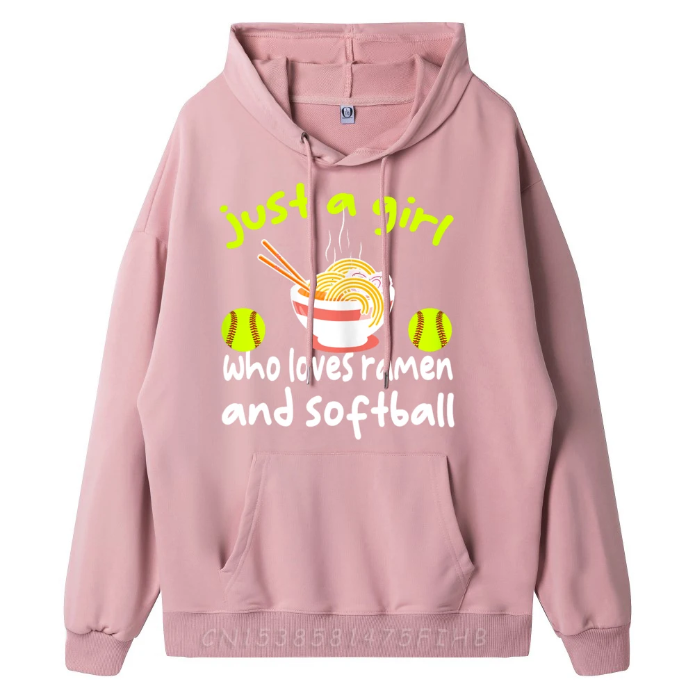 Apenas um que ama ramen e softball engraçado softball amor streetwear masculino estudante durável camisas masculinas hoodies