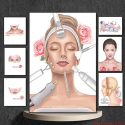 Beauty Salon Medical Spa Esthetician Woman Facials Poster Canvas Painting Nordic Print Wall Art Fashion Pictures Girl Room Decor