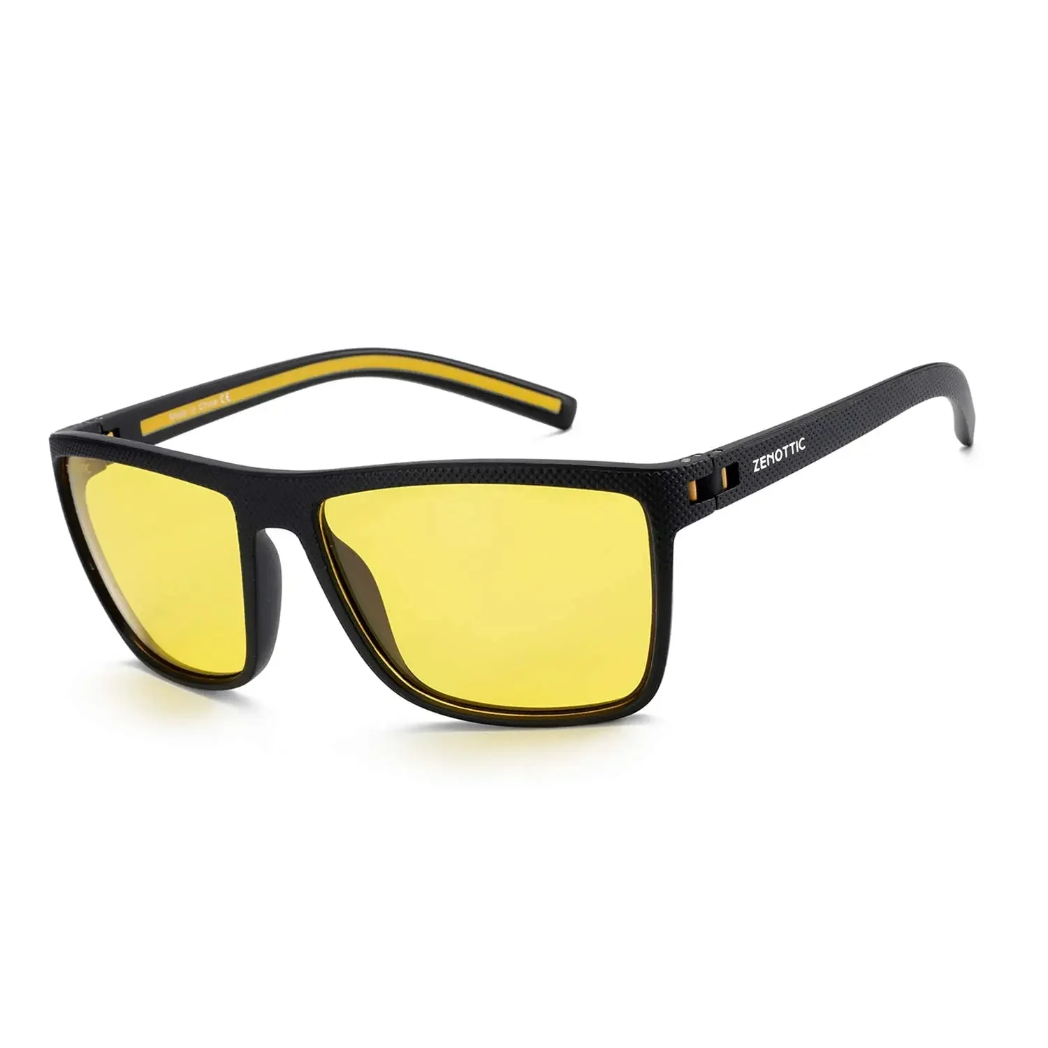 ZENOTTIC Retro-Sonnenbrille mit quadratischem Sehstärke für Unsiex, leicht, TR90, Myopie/Hyperopie/Progressive optische Sonnenbrille 4