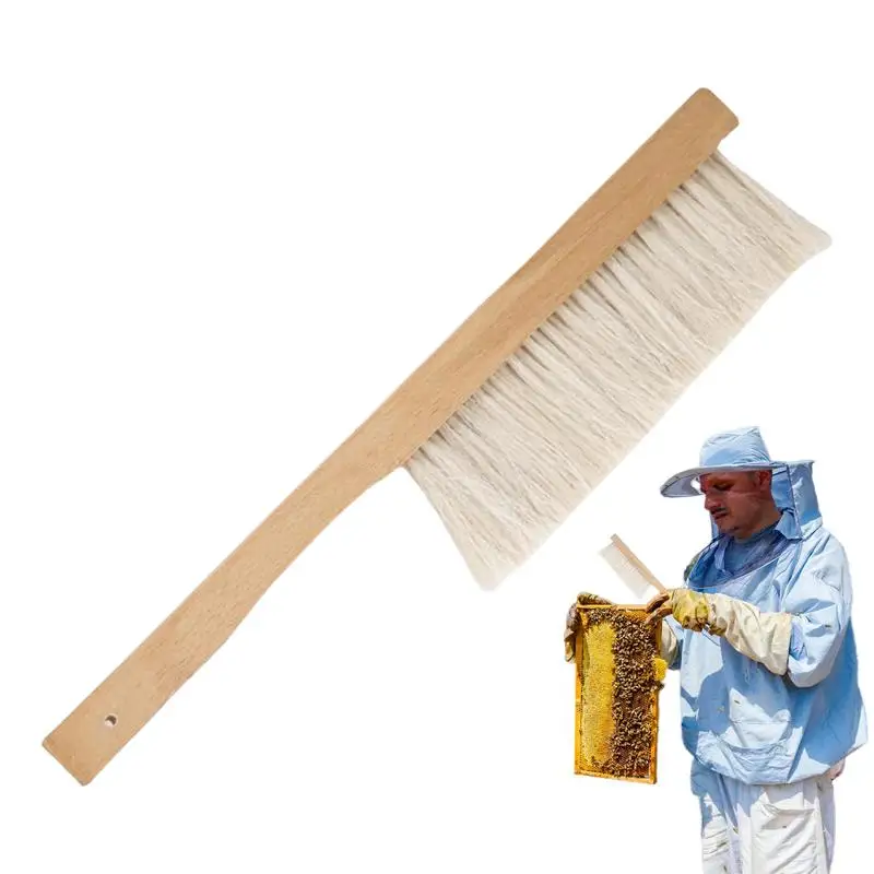 Beekeeping Brush Tools Wood Practical Honey Brush Wasp bee Effective Sweep Beekeeping Equipment Natural Horse hair Bee brush