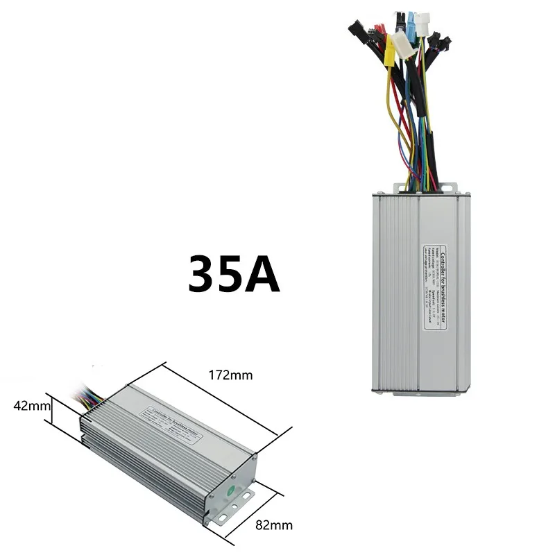 KT Controller 15A 17A 22A 25A 30A 35A Ebike Square Wave Control System Use for 36V 48V  Motor with SM Waterproof Light Plug