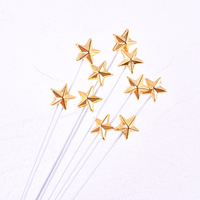 Five-pointed Star Cake Topper Card Three-dimensional Birthday Party Decoration Baking Golden Silver Star Cake Dessert Dress Up