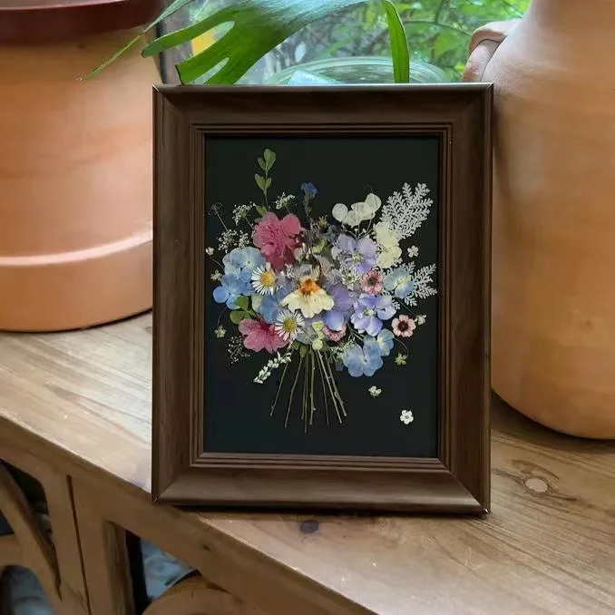 

Wooden handmade creative diy plant specimen photo frame Paper Cuttings frame mounted picture frame special embossed display fram