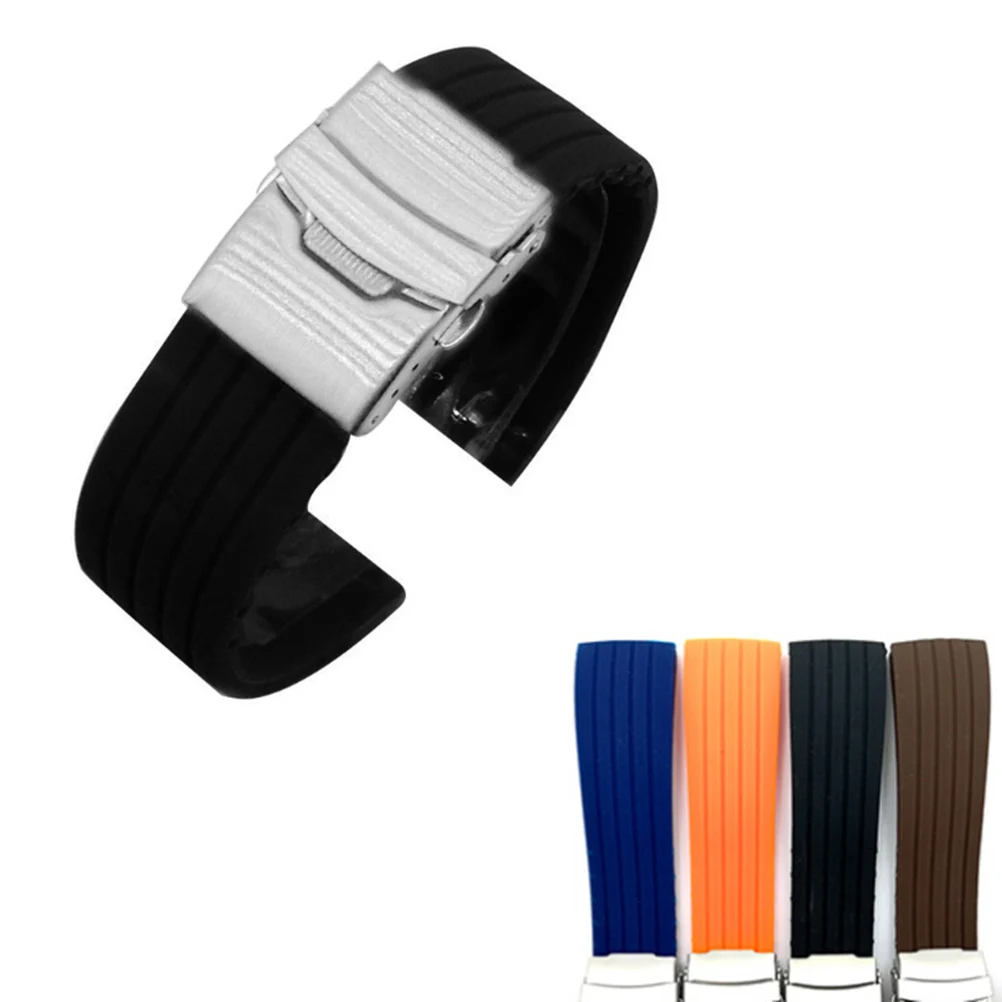 

2 Pcs Waterproof Watch Band Belt Foldable Vertical Stripes Woman