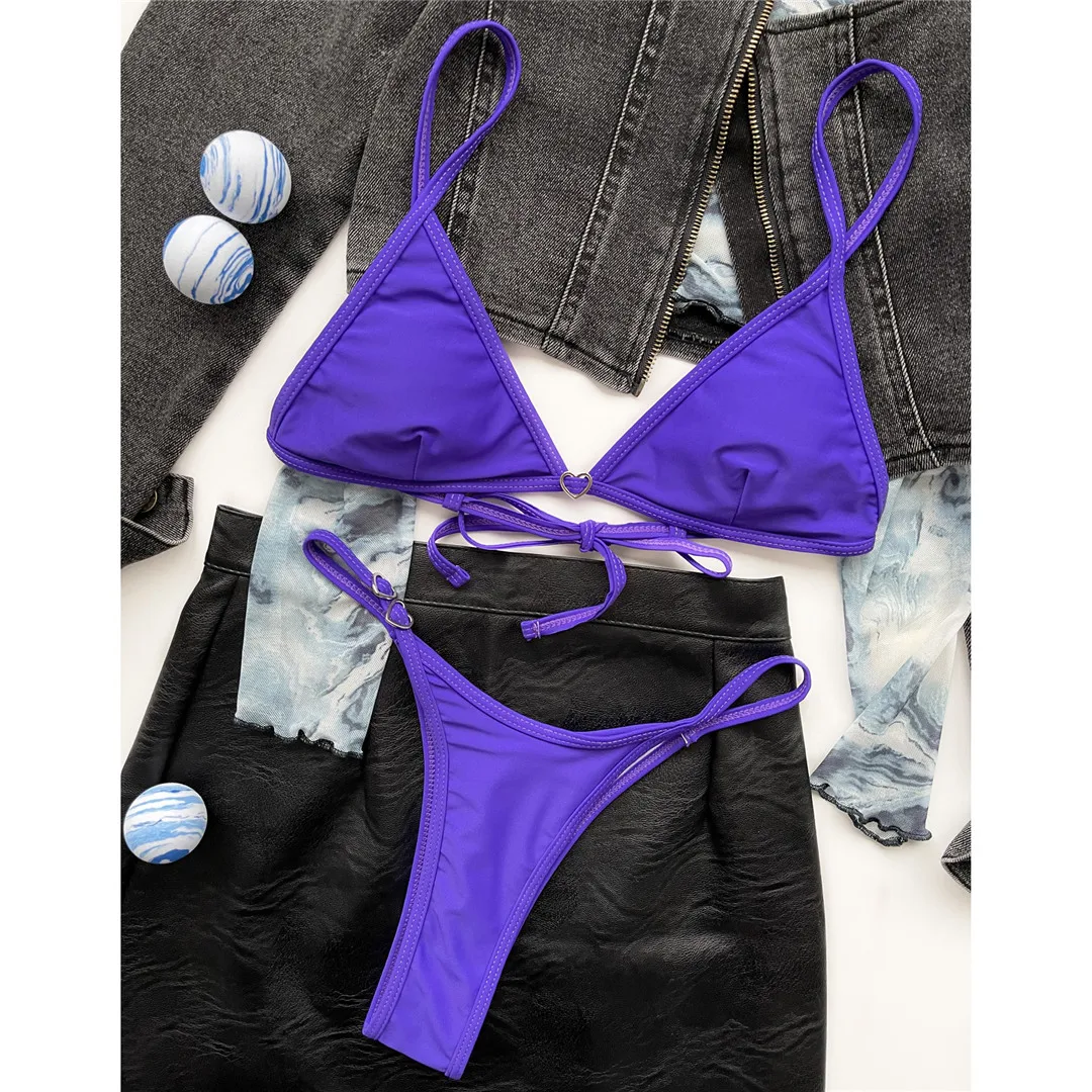 Neuer sexy Tanga-Bikini, winziger Mini-Bikini, Damen-Badeanzug, zweiteiliges Bikini-Set, gepolsterter Badeanzug, Badebekleidung für Damen, V3063 – Detail 40