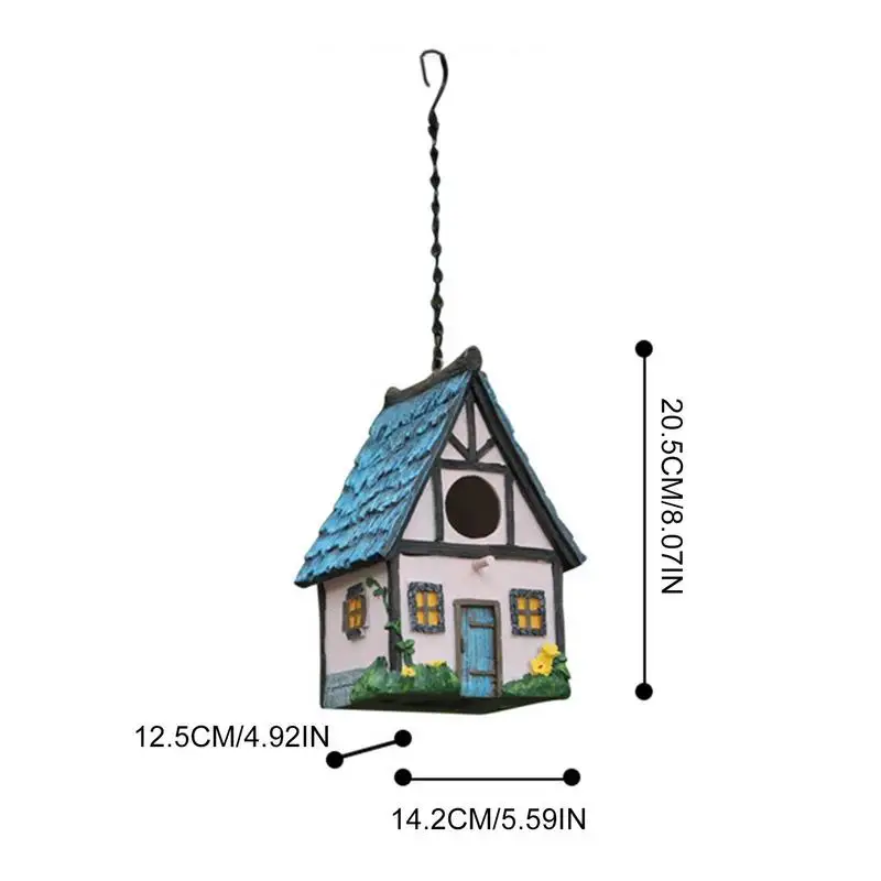 Resin Train Bird House Universal Sun-Proof Outdoor Bird Hous Hangable Waterproof Stunning CartFor Outdoor Garden Yard Bird House