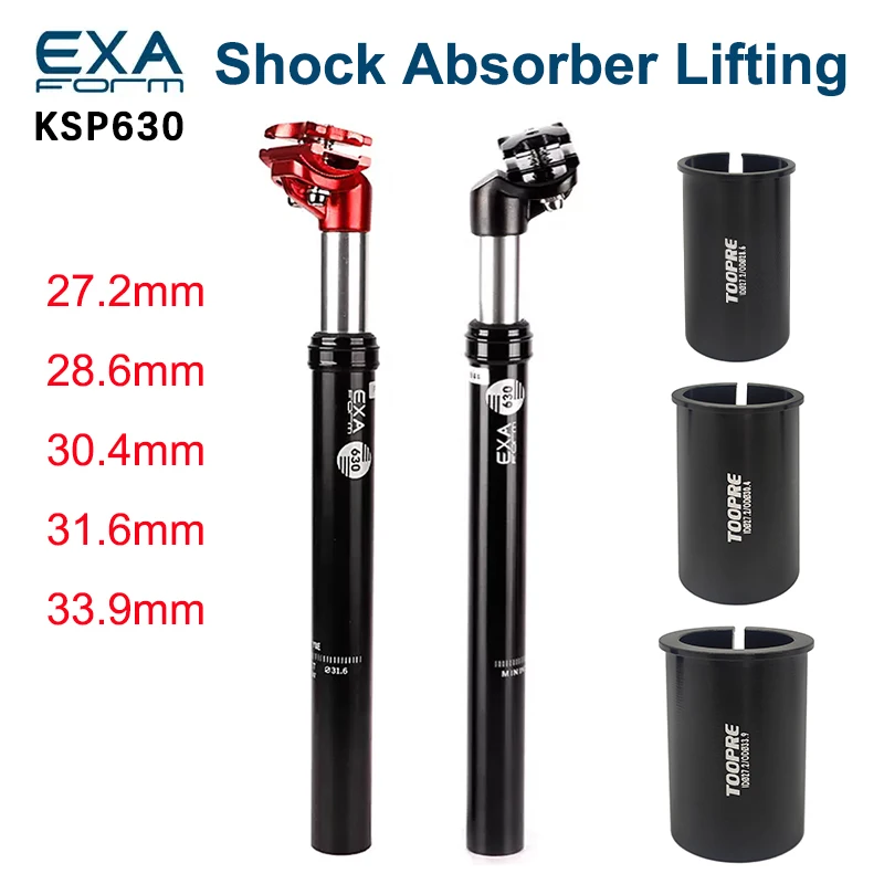 

KS EXA Form Bike Seat Post 27.2 Seatpost Suspension Dropper Post 31.6 28.6 30.4 33.9mm MTB Suspension Shock Absorber Red Black