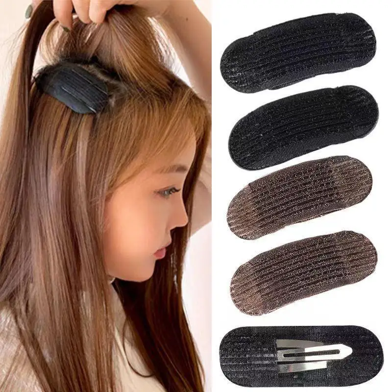 8/4/2PCS Cojín para el Cabello, Clips para el Cabello, Base Invisible para Dar Volumen, Clip de Esponja para Moños, Herramienta DIY para Peinar el Cabello para Mujeres