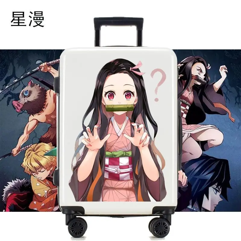 

Чемодан Demon Slayer, дорожный чемодан, ящик для хранения, ящик для пароля, дорожный чемодан с рисунком аниме Kamado Nezuko, подарочный чемодан