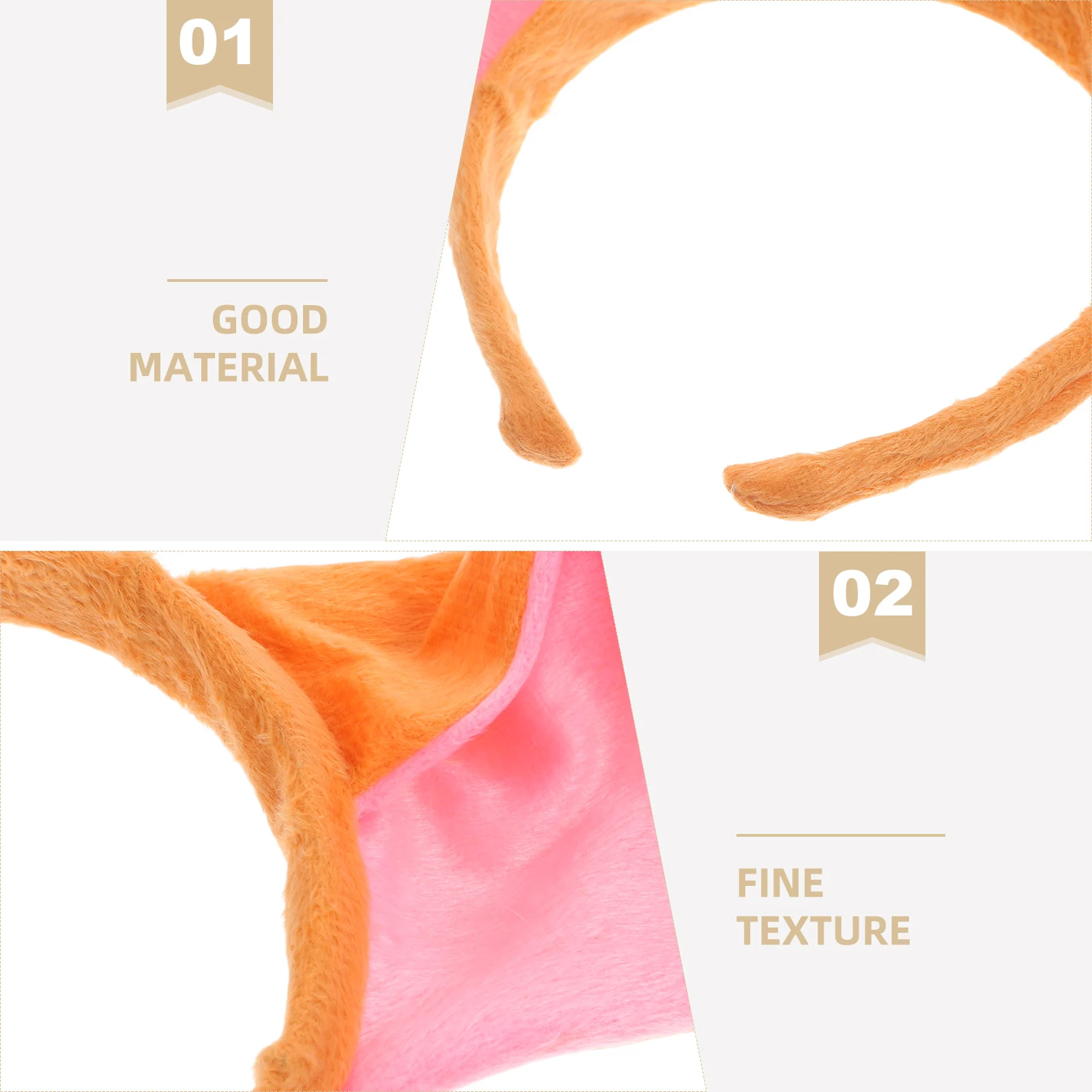 2Sets Donkey Ears and Tail Headband Bowtie Kids Costume Animal Accessories Soft Comfy Party Cosplay Birthday Halloween