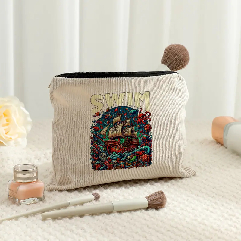 Swim Album Corduroy Toiletry Bag for Women Multi Functional Lightweight Storage Bag Arirang 2.0 World Tour 2026  Kpop Fan Gift