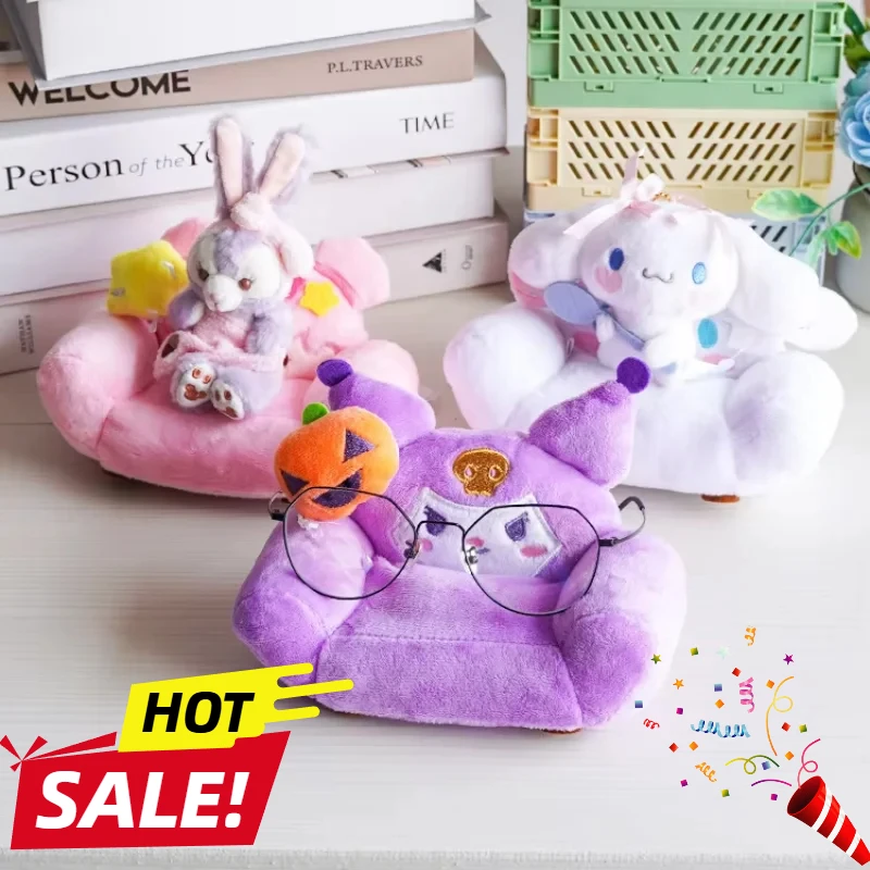 labubu accessories, Hello Kitty character small sofa Stitch doll backrest MINISO sofa decoration (without dolls)