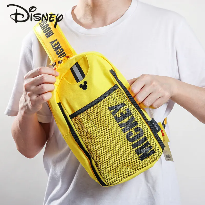 Disney Mickey neue Unisex Umhängetasche modische hochwertige Segeltuch tasche Cartoon lässig multifunktion ale Sport Brusttasche