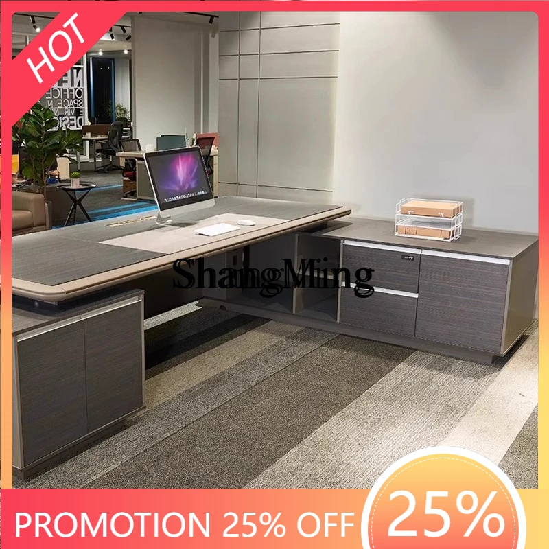 

FG boss table office desk and chair combination simple modern high-end sense large desk office furniture