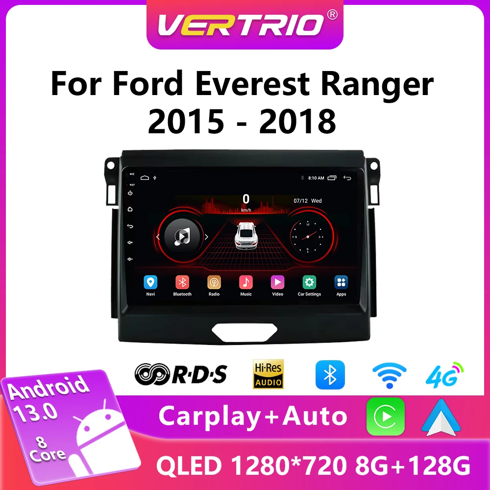 

Android 13 Auto Car Multimedia Player For Ford Everest Ranger 2015-2018 GPS Navigation Autoradio Car Radio Stereo 2 Din Carplay