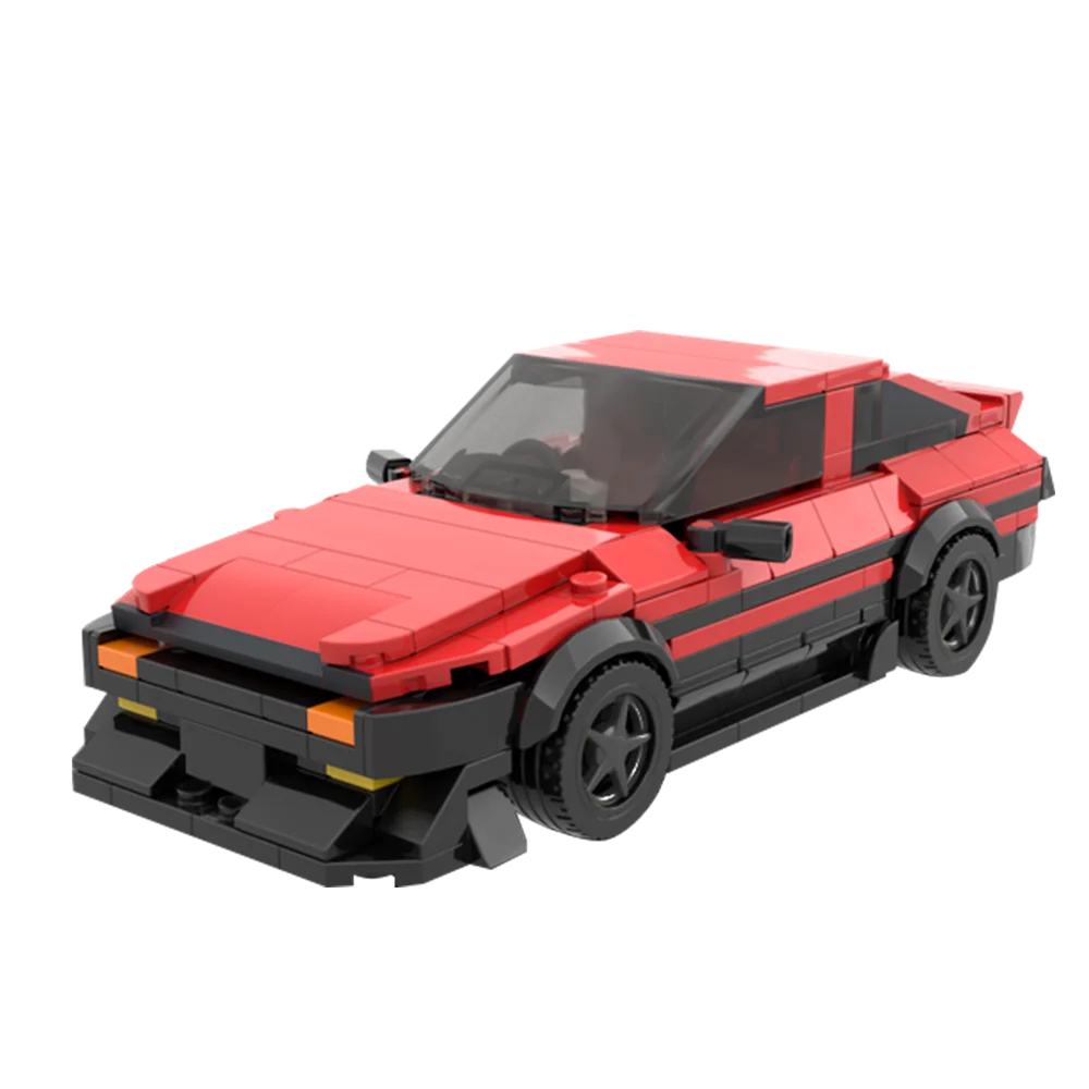 

MOC Speed Champions AE86 GT-Apex Red Sports Car Racing Technique Sports Car Building Blocks DIY Supercar Vehicle Set Bricks Kids