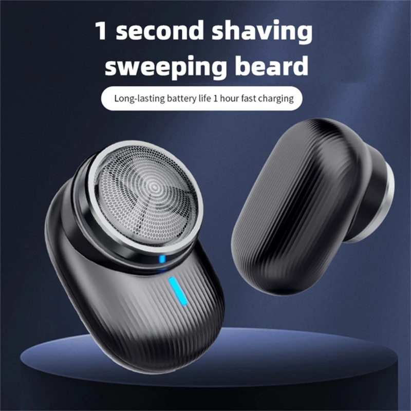 Face Beard RazorTravel Shaver For Men Pocket Size Washable Rechargeable Portable PainlessCordless Dropship