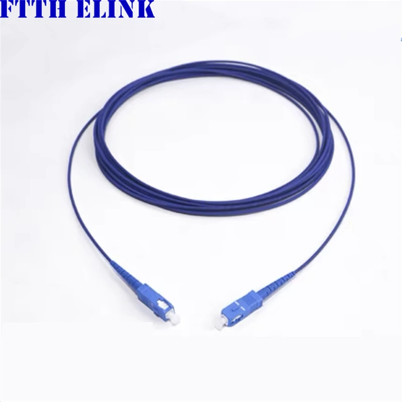 1C kabel Patch serat lapis baja 20-240 m 120mm simpleks singlemode SM SC LC FC ftth jumper 1 inti kabel serat tunggal optik 100m 50m