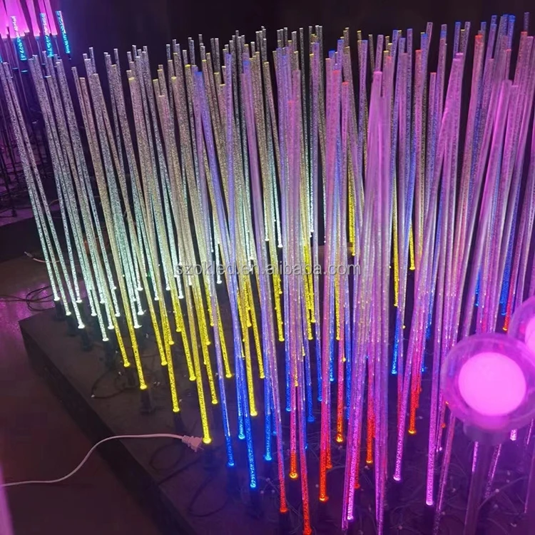 Theme Park Lighting Easy Installation Outdoor Waterproof PMMA Fiber Optic Reed Light