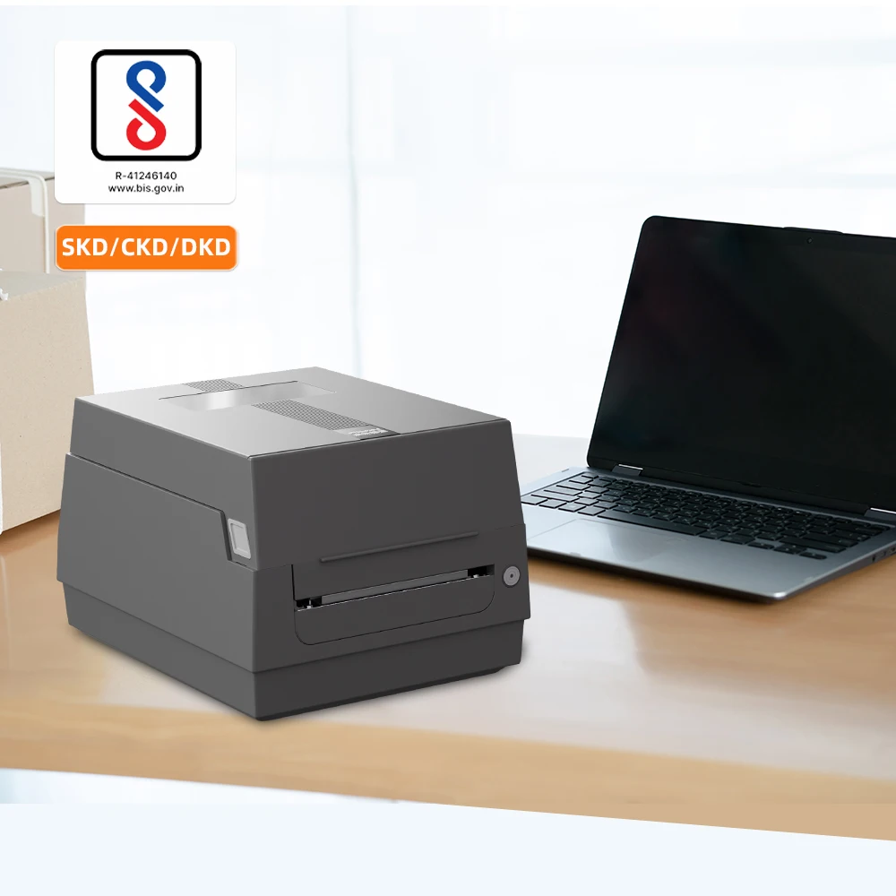 Factory Direct 4x6 Desktop Label Printer with 110mm Paper Size for FBA Barcode and Washing Tag Labels High Transfer Efficiency