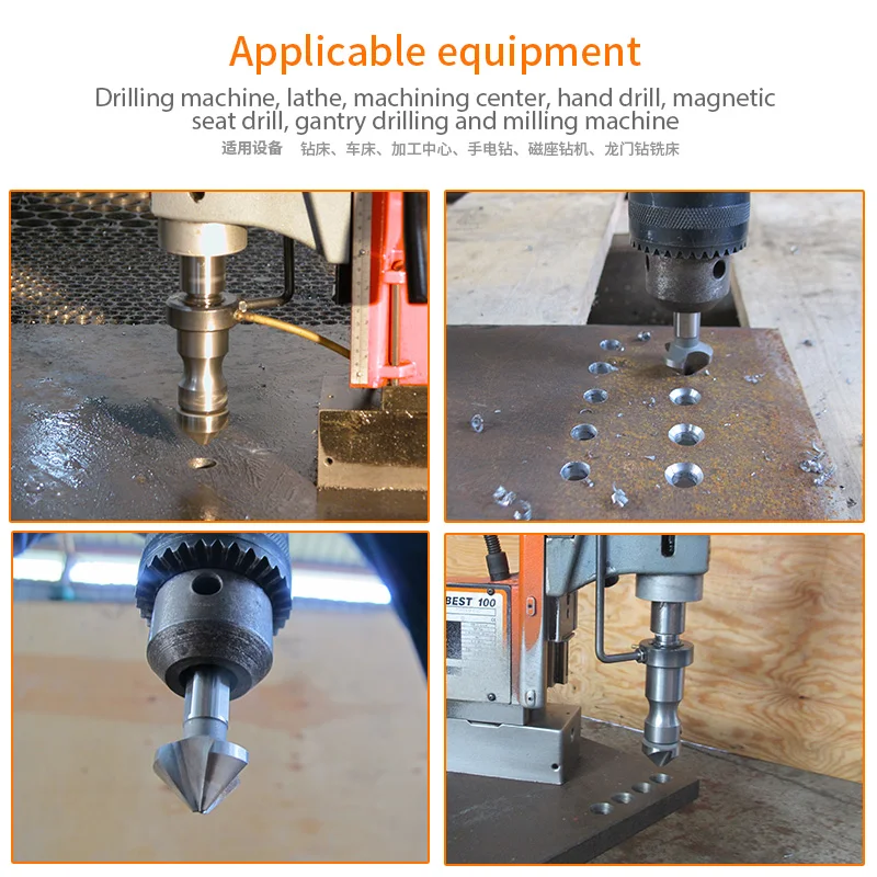 Imagem -03 - Chtools Hss Countersink com 19.05 mm Weldon Shank Três Bordas de Corte 90 Graus de Diâmetro 2555 mm Comprimento 4560 mm Cortador de Chanfro