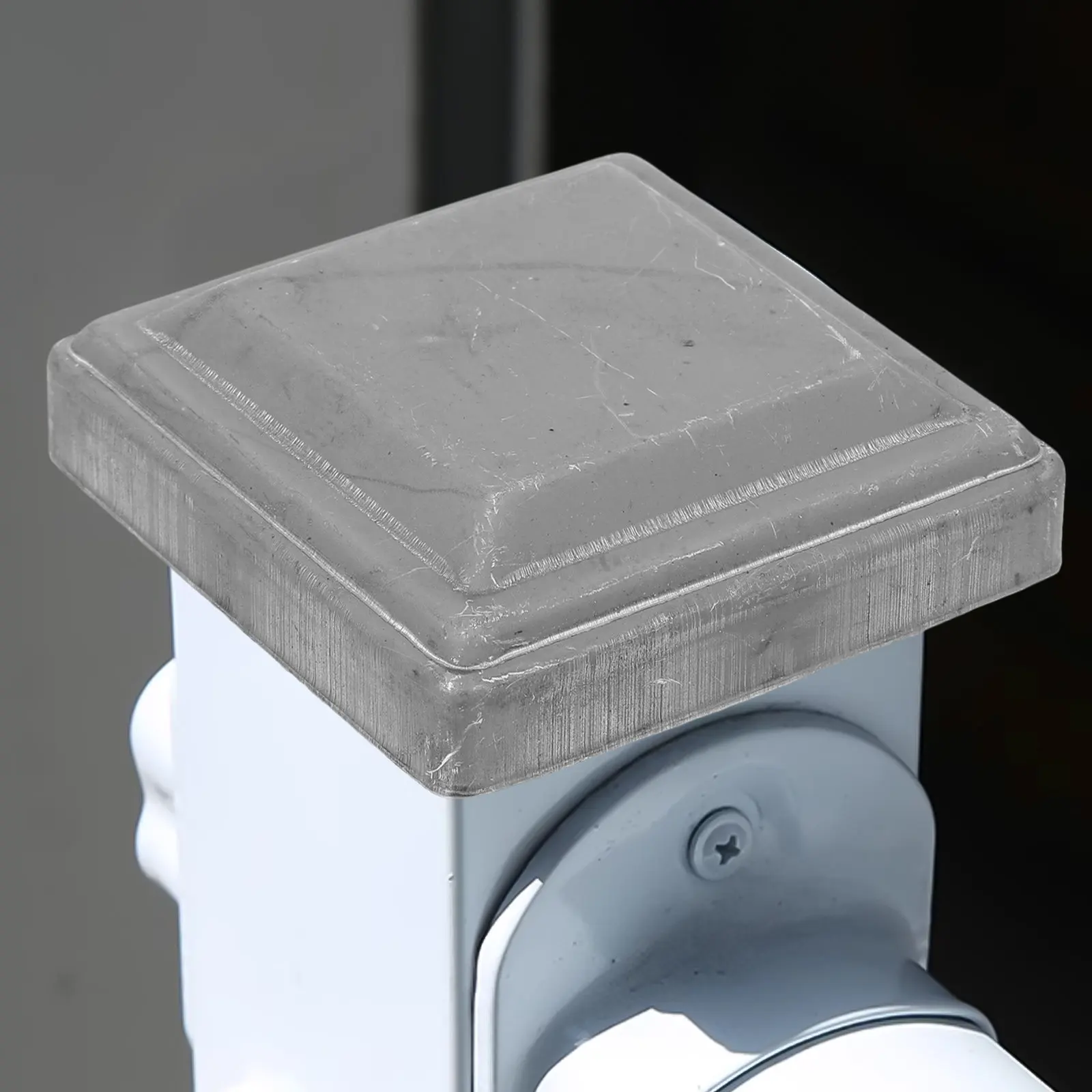 Capuchons de poteau de clôture carrés en fer, 10 pièces, couvercles de remplacement faciles à installer pour garde-corps et couloirs