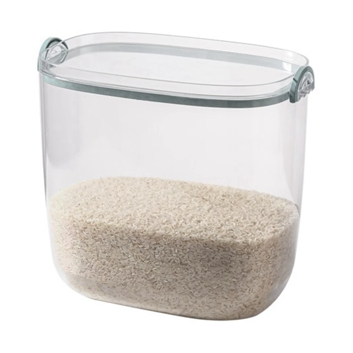 Storage Box for Grains and Rice, Container with Air-Tight Sealing and Scoop for Rice, Cereal,Flour